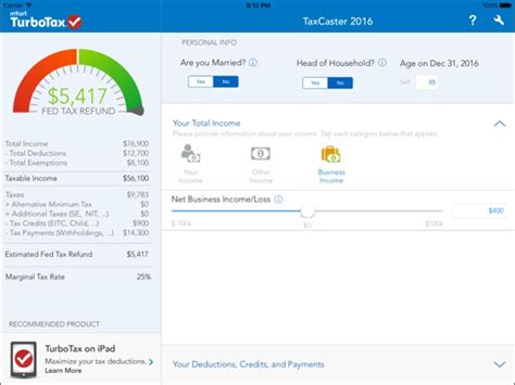 Taxcaster Free Tax Refund Calculator On The App Store