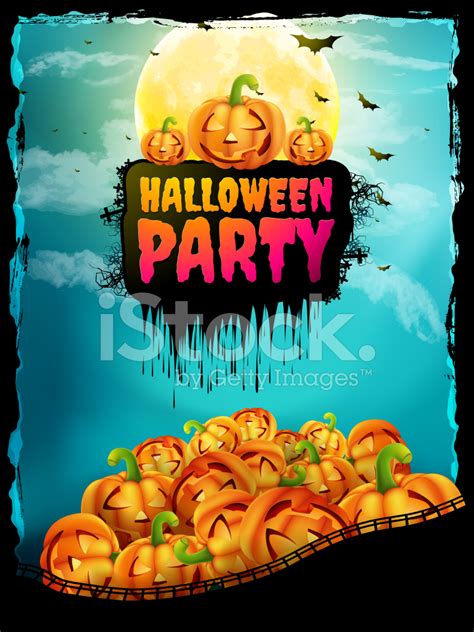 Stock Photo De Happy Halloween Party Affiche Eps 10 Libre De Droits