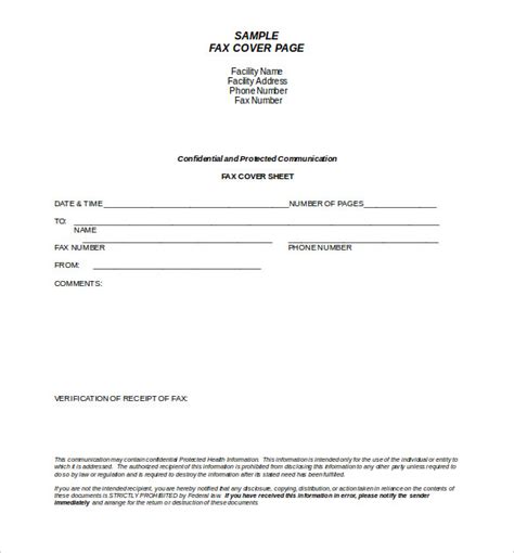 Medical Fax Cover Sheet 10 Examples Format Pdf Examples