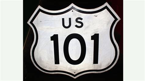 Original California Route Us 101 Road Reflective Highway Sign J99