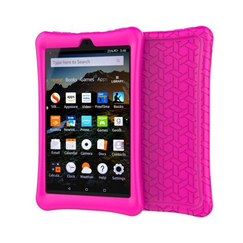 Amazon Ipad Case Fire Hd 8 Pink Protective Silicone Tablet Cover Tanga
