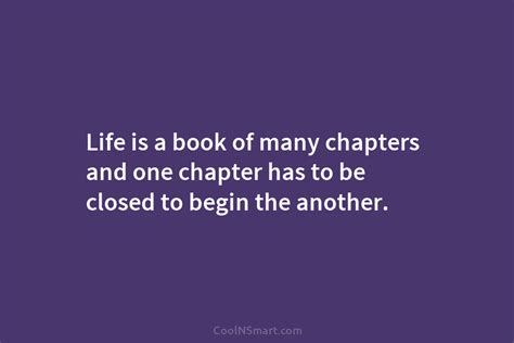 Quote Life Is A Book Of Many Chapters Coolnsmart