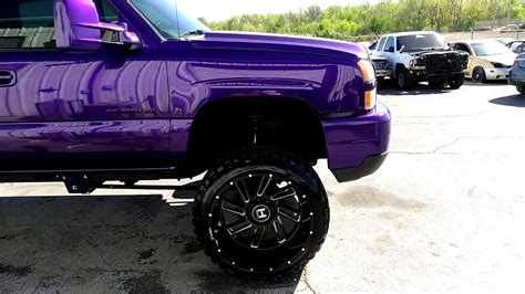 Bs Candy Purple Chevy 2500hd Duramax Before And After Lifted On 24x14