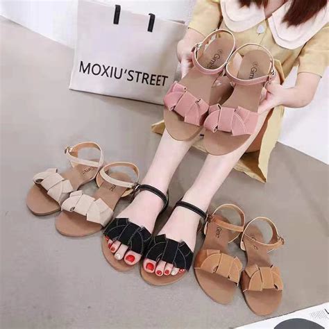 【luckiss】hot korean fashion flat sandals for women highquality sandal shopee philippines