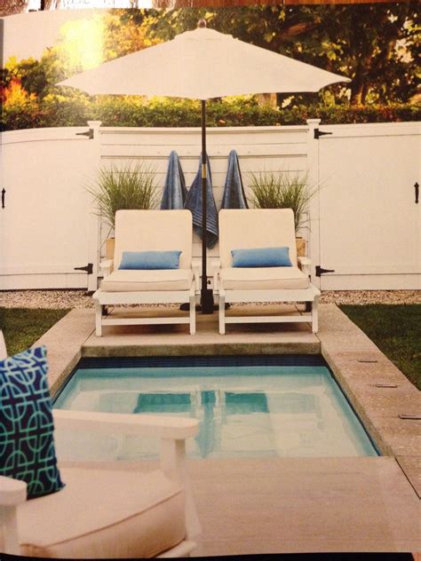 A large expanse of sandy beach and the swimming boundaries are relatively small. Quick Dip | Splash pool, Backyard, Small backyard pools