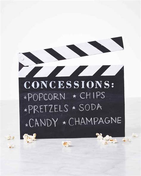 Clapboard Menu With Images Movie Themed Party Oscars Party Ideas