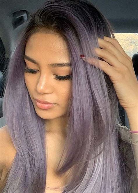 Unique Rooty Metallic Lavender Hair Color Trends For Women 2020 In 2022