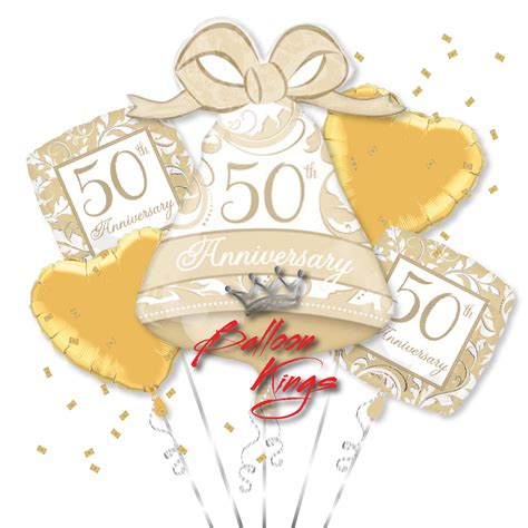 50th Anniversary Bouquet Balloon Kings