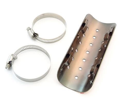 6 Brushed Copper Perforated Exhaust Heat Shield