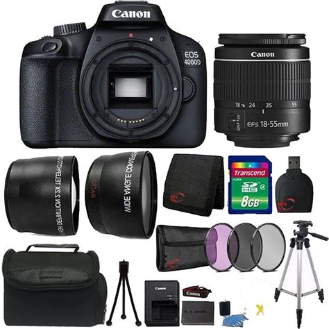 Canon Eos 4000d 18mp Digital Slr Camera 18 55mm Lens Premium Kit