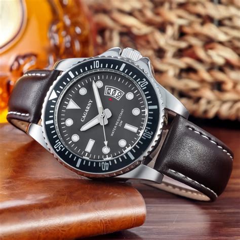 Cagarny 6863 Fashion Waterproof Quartz Movement Wrist Watch With