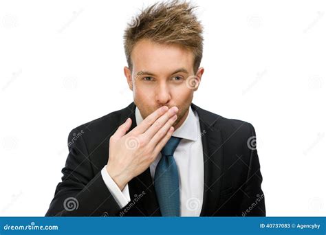 portrait of businessman blowing kiss stock image image of hair happy 40737083