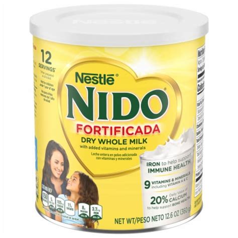 Nido Fortificada Dry Whole Milk Powdered Drink Mix 126 Oz Kroger