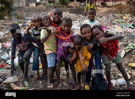 Bissau Republic Of Guinea Bissau February 8 2018 Group Of Children