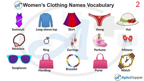 Vocabulary Womens Clothing Names Clothes List Of Womens Clothes