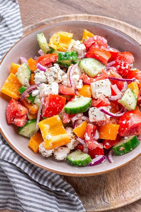 Griechischer Bauernsalat Einfaches Salat Rezept