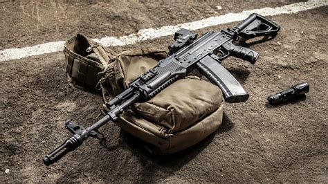The Modernized Ak 74m Submachine Guns With A Kit Body Kitwere Put
