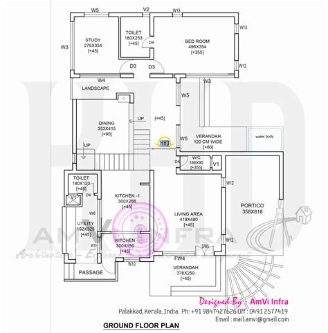 Modern 4 Bhk House Plan In 2800 Sqfeet Kerala Home Design And Floor