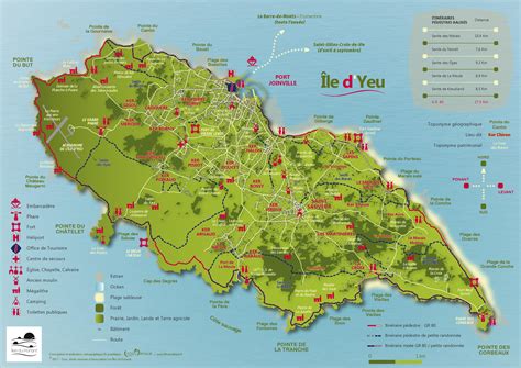 Carte A4 De Lîle Dyeu Ile Yeu Ile Tourisme