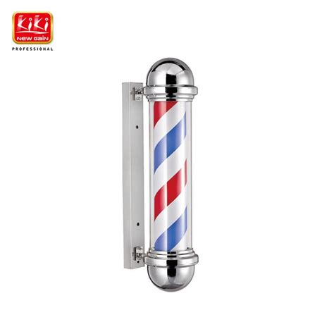 black and white 317D pattern Roating Stainless steel Barber Pole with