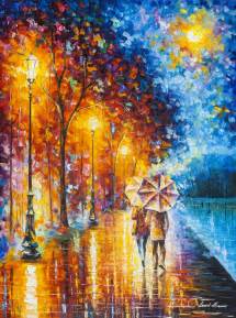 Love By The Lake 2 Palette Knife Oil Painting On Canvas By Leonid Afremov Size 30 X40 75cm