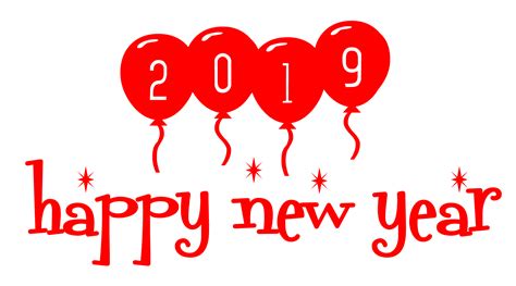 2019 Happy New Year - ballon - New Year 2019 png download ...