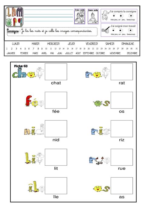 Fichier E F G Alphas Gs La Classe De Luccia Avec Fiche De Travail