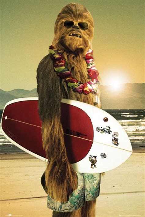 Star Wars Chewie Surf Poster 61x915