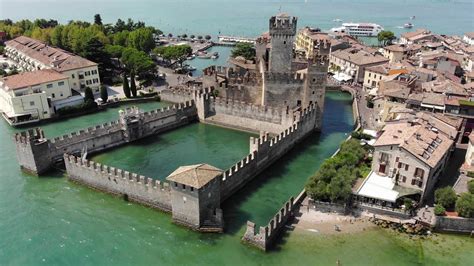 Beautiful Lake Garda Italy Aerial Drone 4k Video Lago