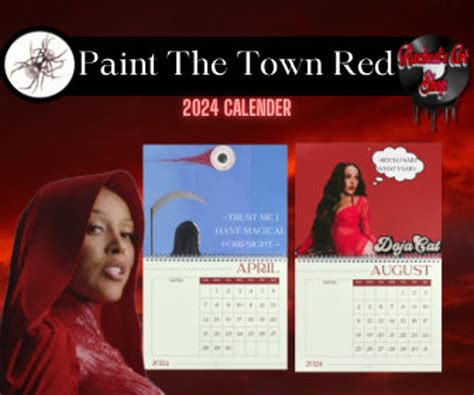 Buy Doja Cat Paint The Town Red Calendar 2024 Planner 2024 Online In