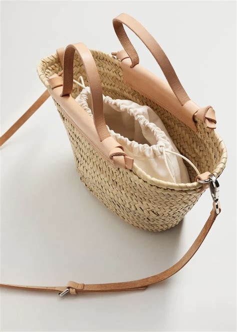 Leather Handmade Basket Bag Women Mango Usa In 2021 Bags Leather