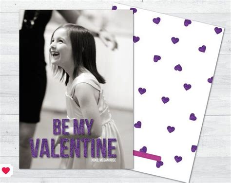 Personalized Photo Valentine Card Be My Valentine Photo Card Heart