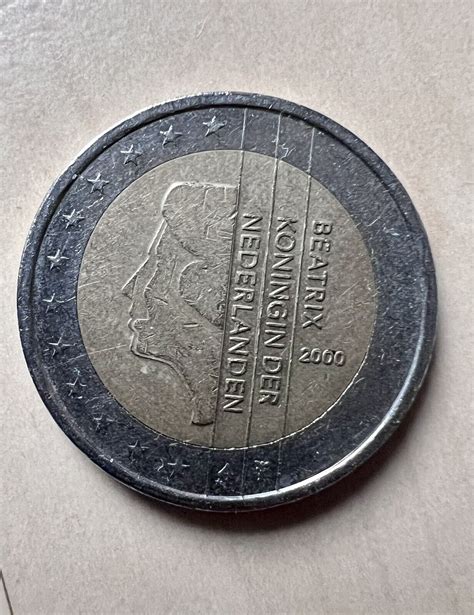 2 Euro Münze Niederlanden 2000 Motiv Beatrix Königin Der Nederlanden