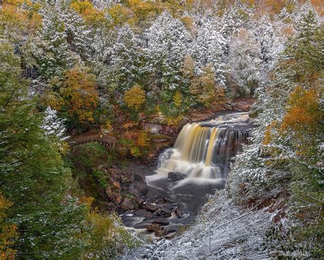 Blackwater Falls Autumn Snow Photograph By Robert Golub Pixels