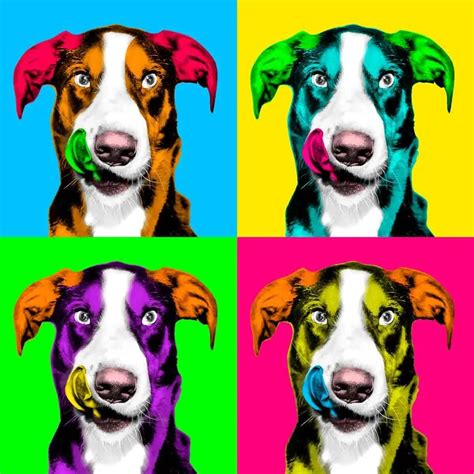 Custom Pop Art Portrait Customized Dog Portrait Personalized Pet Pop