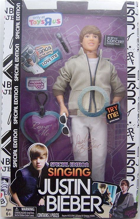 Special Edition Singing Justin Bieber Doll Sings Love Me In Hand