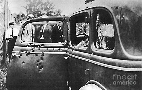 Bonnie And Clydes Bullet Ridden Car Photograph By Merton Allen