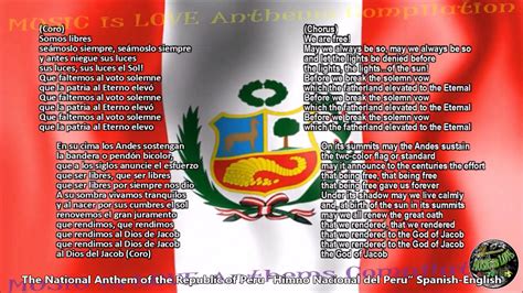 Himno nacional del perú autor letra: Peru National Anthem "Himno Nacional del Perú" w/music ...