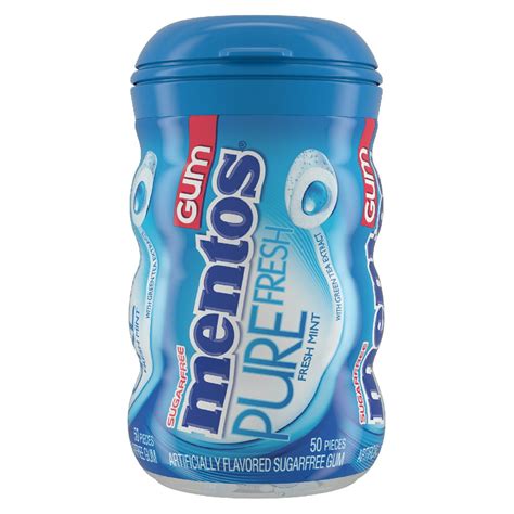 Mentos Pure Fresh Sugar Free Chewing Gum With Xylitol Fresh Mint 50