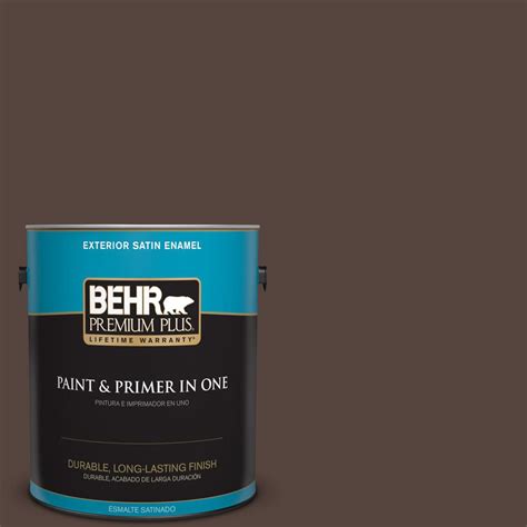Check out the boldest new paint colors behr has to offer this season for your living room, dining room, kitchen, and more. BEHR Premium Plus 1-gal. #780B-7 Bison Brown Satin Enamel Exterior Paint-934001 - The Home Depot