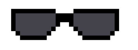 Sunglasses Emoji Pixel Art Transparent Cartoons Pixel