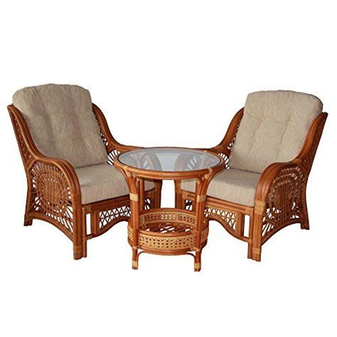 2 years warranty against breakages and color fading. Rattan Wicker ECO Living Room Set 2 Chairs with Cream ...