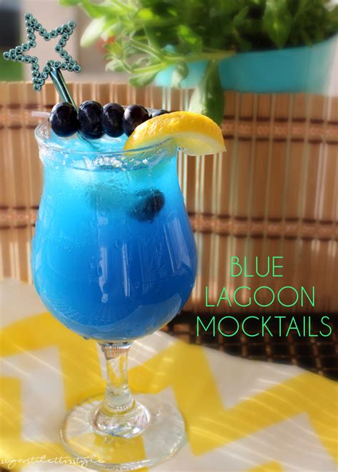 Blue Lagoon Mocktails Shaina Glenn Easy Alcoholic Drinks Party