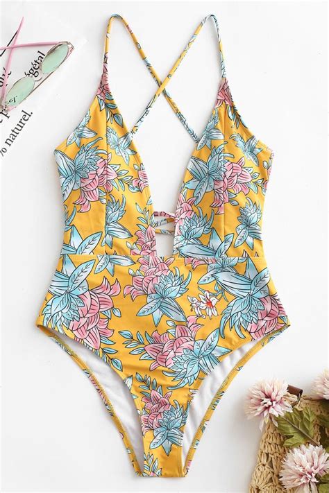 Yellow Floral Swimsuits For Summer Yellow Floral Swimsuit Floral