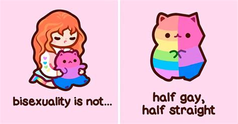 Artist Illustrates What Being Bisexual Is Like With Cute Kitten