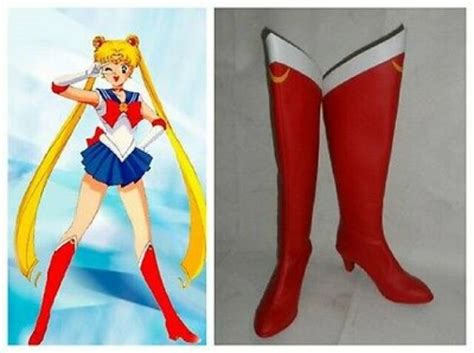 Sailor Moon Sailormoon Serena Cosplay Costume Boots Boot Shoes Shoe Uk Ebay