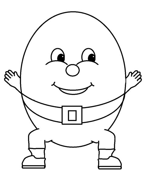 Humpty dumpty coloring page clip art. template | Fracciones