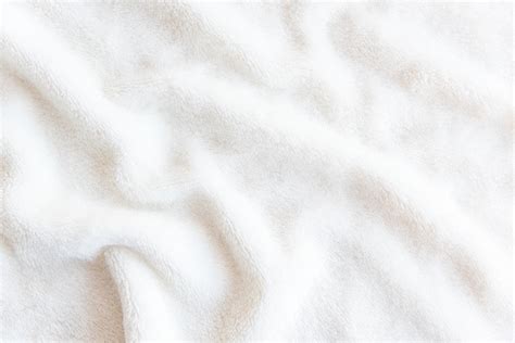 White Delicate Soft Background Of Plush Fabric Texture Of Beige Soft