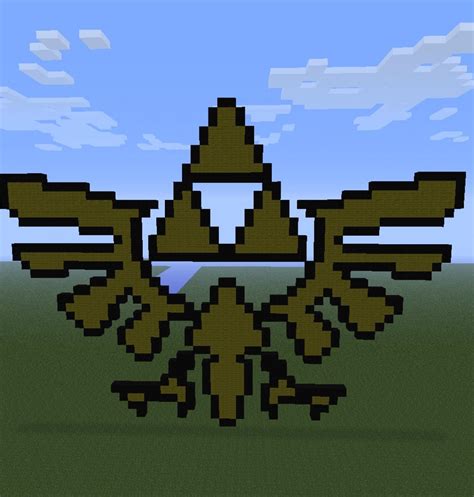 Triforce Pixel Art Minecraft Project