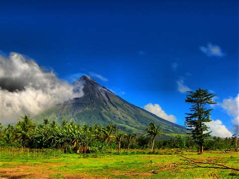 The Active Stratovolcano Of Mount Mayon